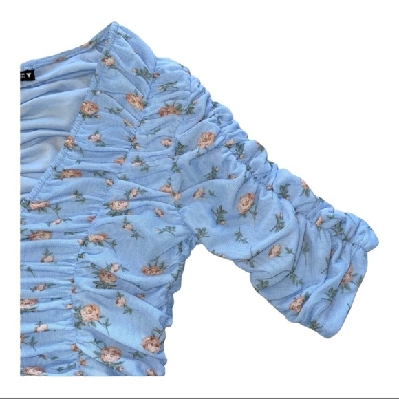 ZARA women's top Floral printed top - Picture 3 of 10